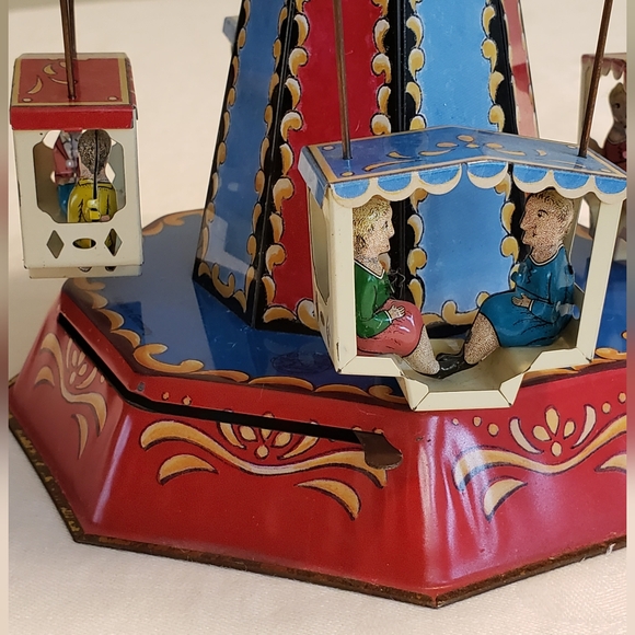 Antique Tin Toy gondola- Vintage carousel - Picture 3 of 6